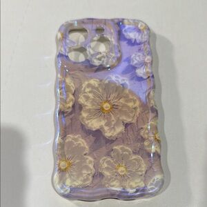 Floral Purple I Phone 14 pro case